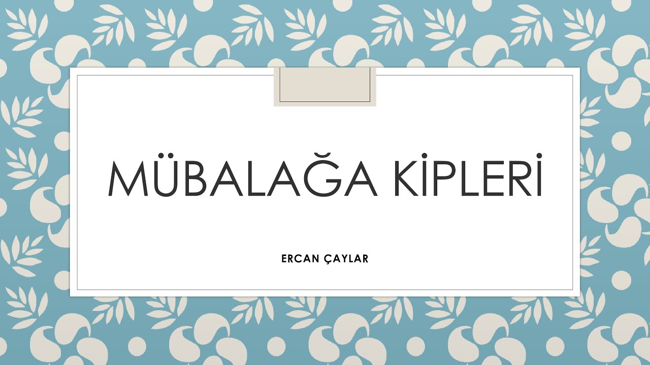 MÜBALAĞA KALIPLARI SARF MÜŞECCİA