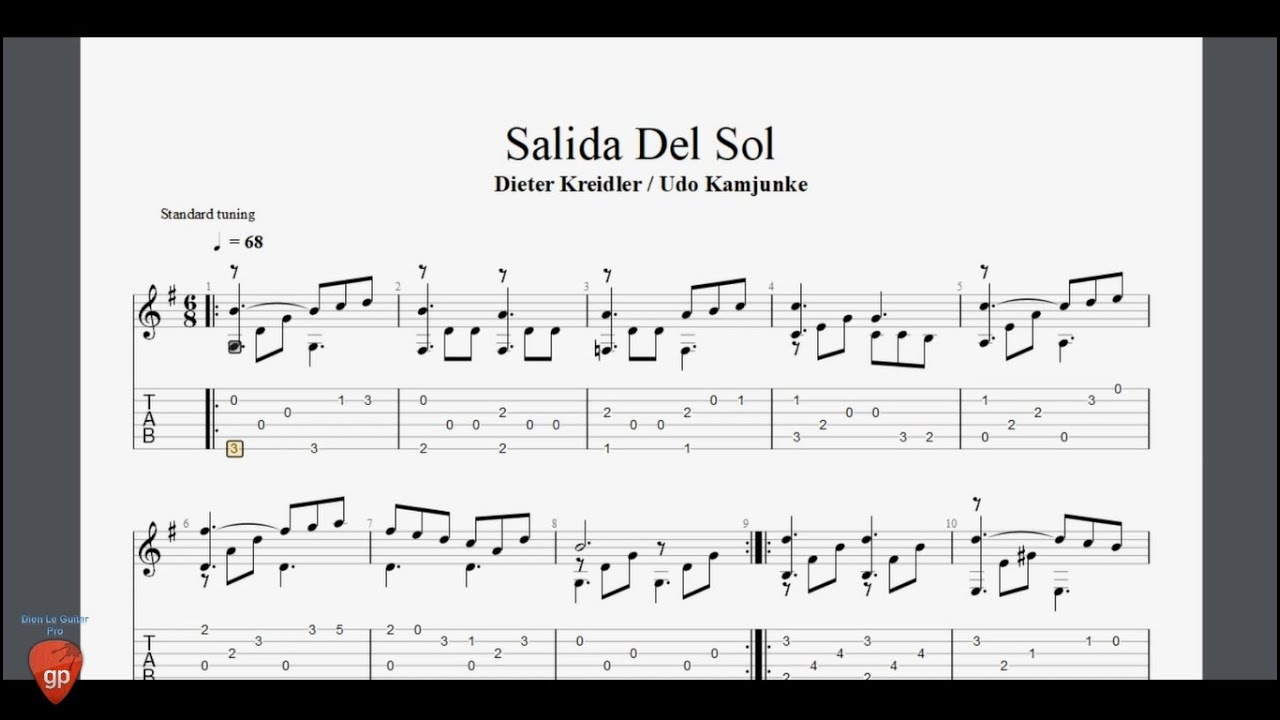 Salida del Sol - Kreidler Kamjunke - Guitar Pro Tab