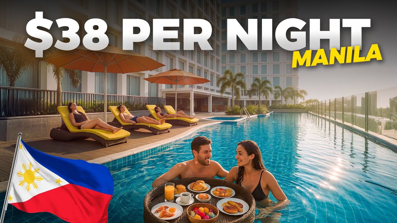Where to STAY in Manila under $60 with Swimming Pool & Free Breakfast | LUXURY Vibe on a Budget