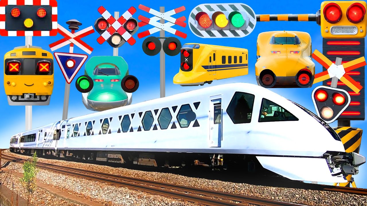 【電車】踏切動画【ふみきり 鉄道】train railway railroad crossing 東武特急スペーシアX