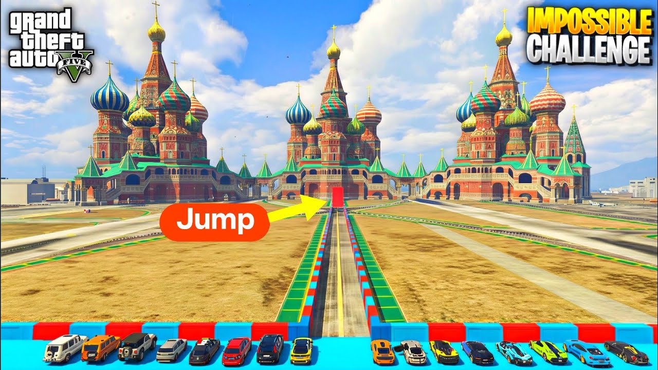 INDIAN CARS VS IMPOSSIBLE MAGICAL CASTLE JUMP CHALLENGE | GTA 5 HINDI | GTA 5 MODS!