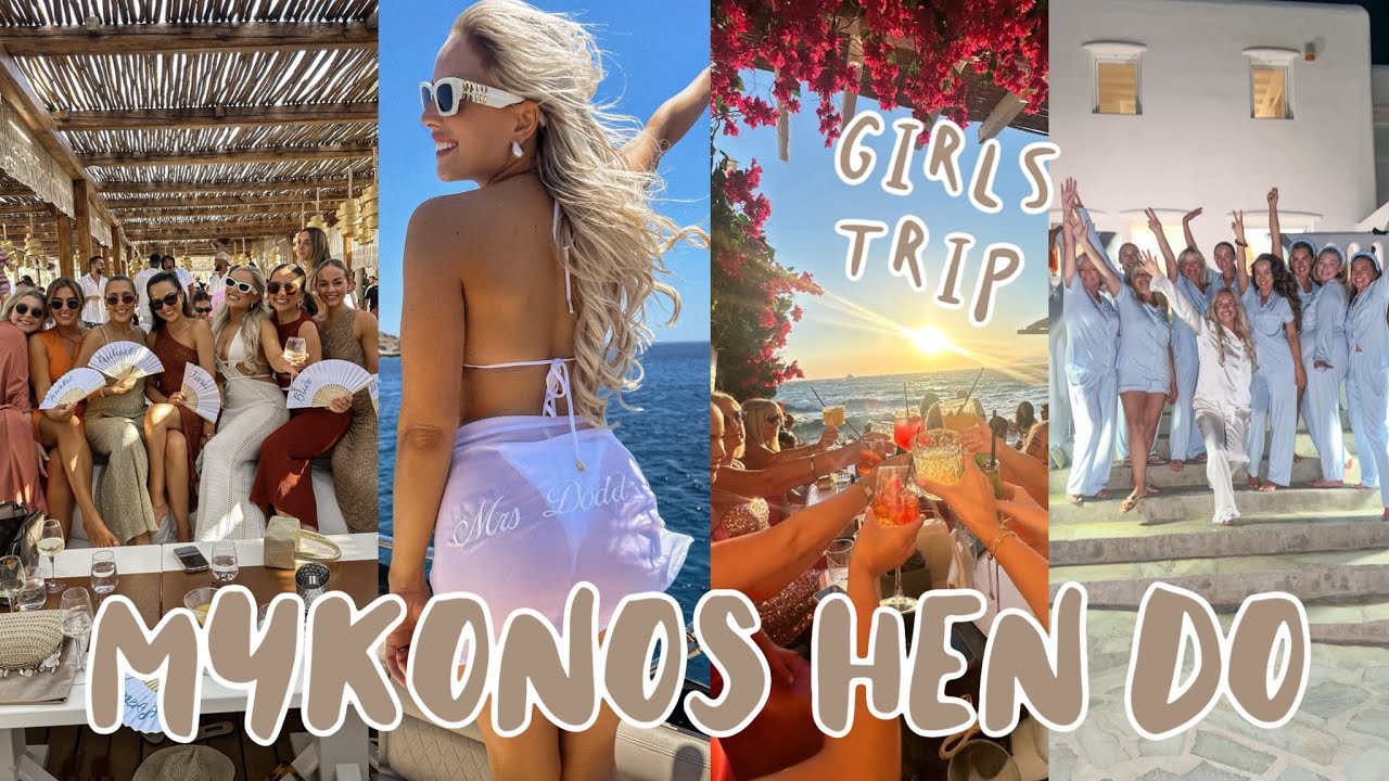 MY HEN DO VLOG! MYKONOS HEN DO/BACHELORETTE! Mykonos Girls Holiday!