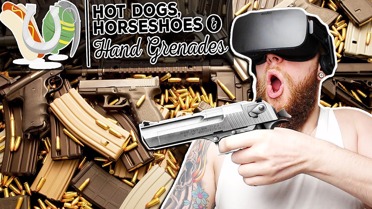 VR GUN PARADISE! VERY Realistic Shooting Range! | Hot Dogs, Horseshoes & Handgrenades