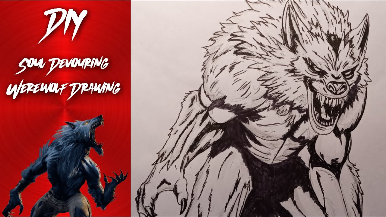 TexasWolfArt: DIY Drawing of Soul Devouring Werewolf