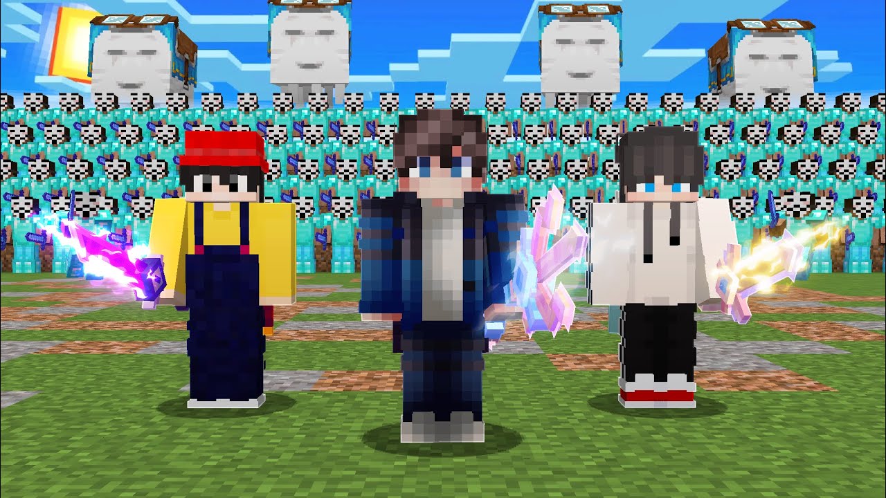 最強のアイテム持つ3人VS100人のハッカー集団！？（エンドラRTA軍団ちょーく&きらら参戦）【Minecraft】【マイクラ】【Hoplite】