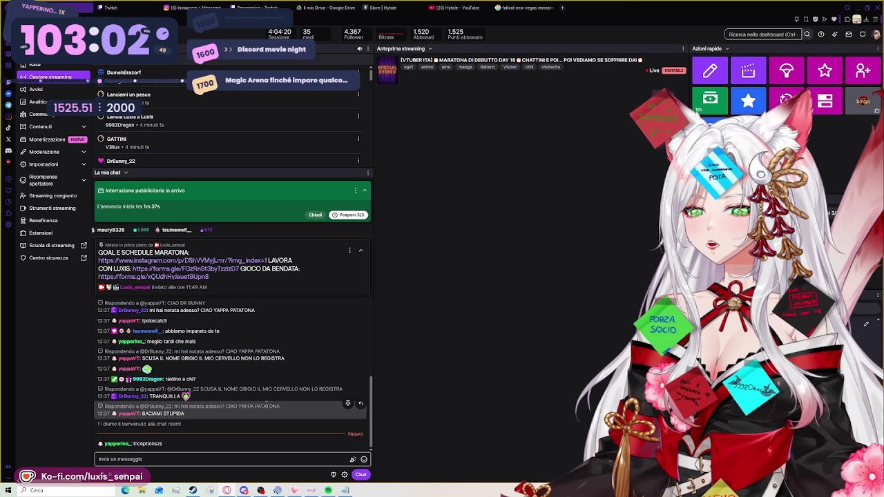 [VTUBER ITA]💮MARATONA DI DEBUTTO DAY 16💮CHATTINI E POI... POI VEDIAMO SE SOFFRIRE DAI💮