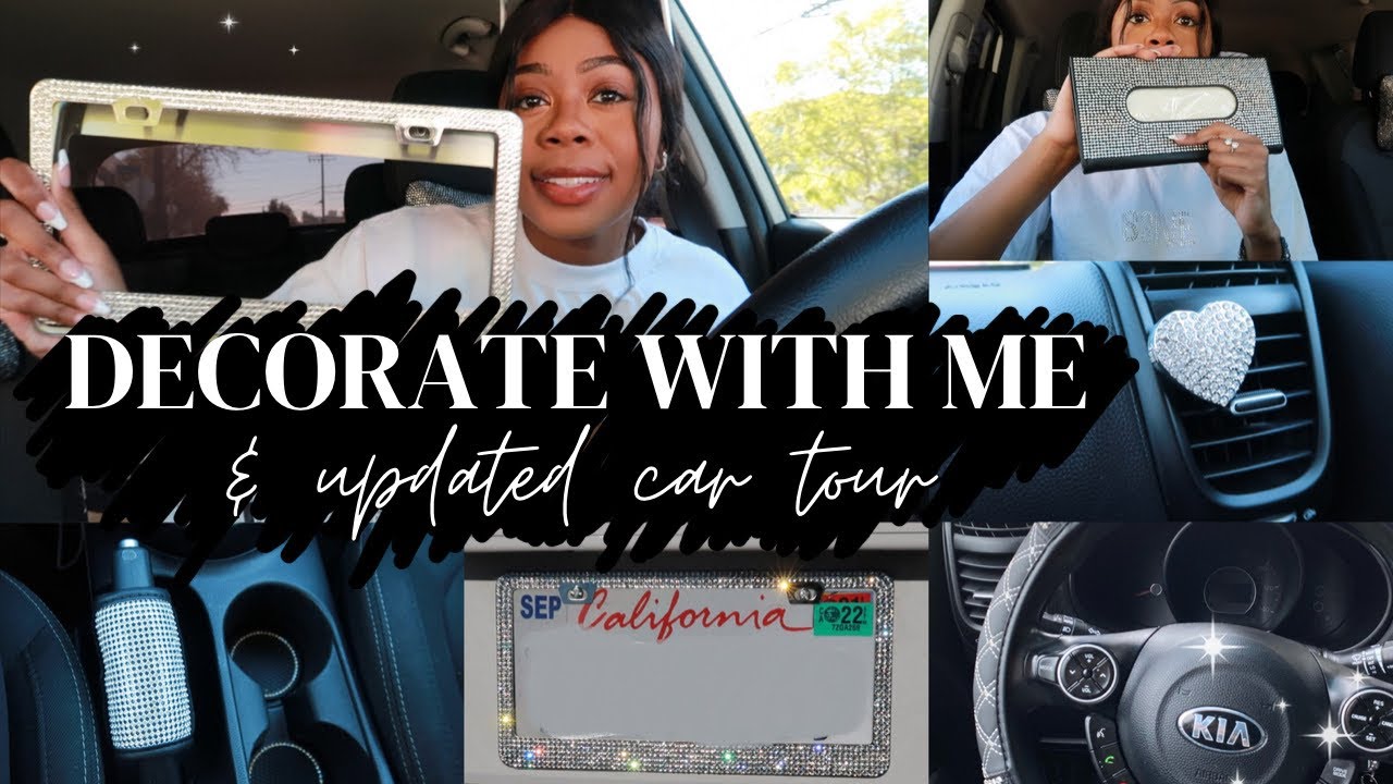 DECORATE MY CAR WITH ME + updated car tour (bling accessories)