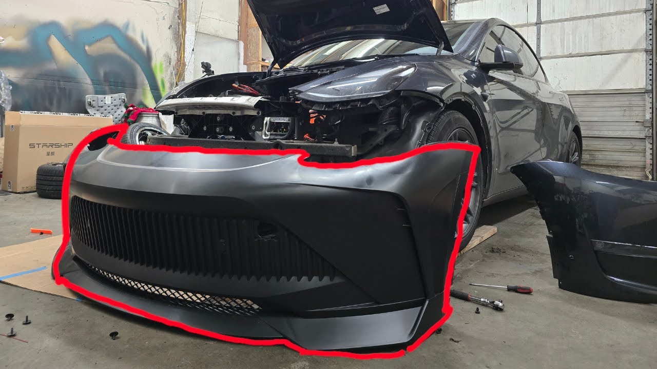 Installing the Robot Craftsman Starship bodykit on my Tesla Model Y