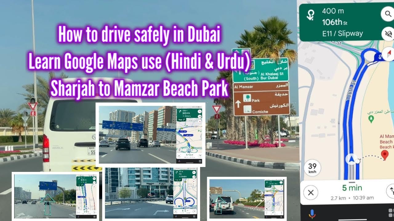 Dubai Driving Vlog: Driving to Mamzar Beach from Sharjah | Google Maps Route