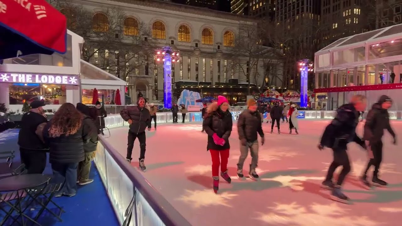 NYC Snowy Night Walk 4K | Midtown Manhattan Street Atmosphere