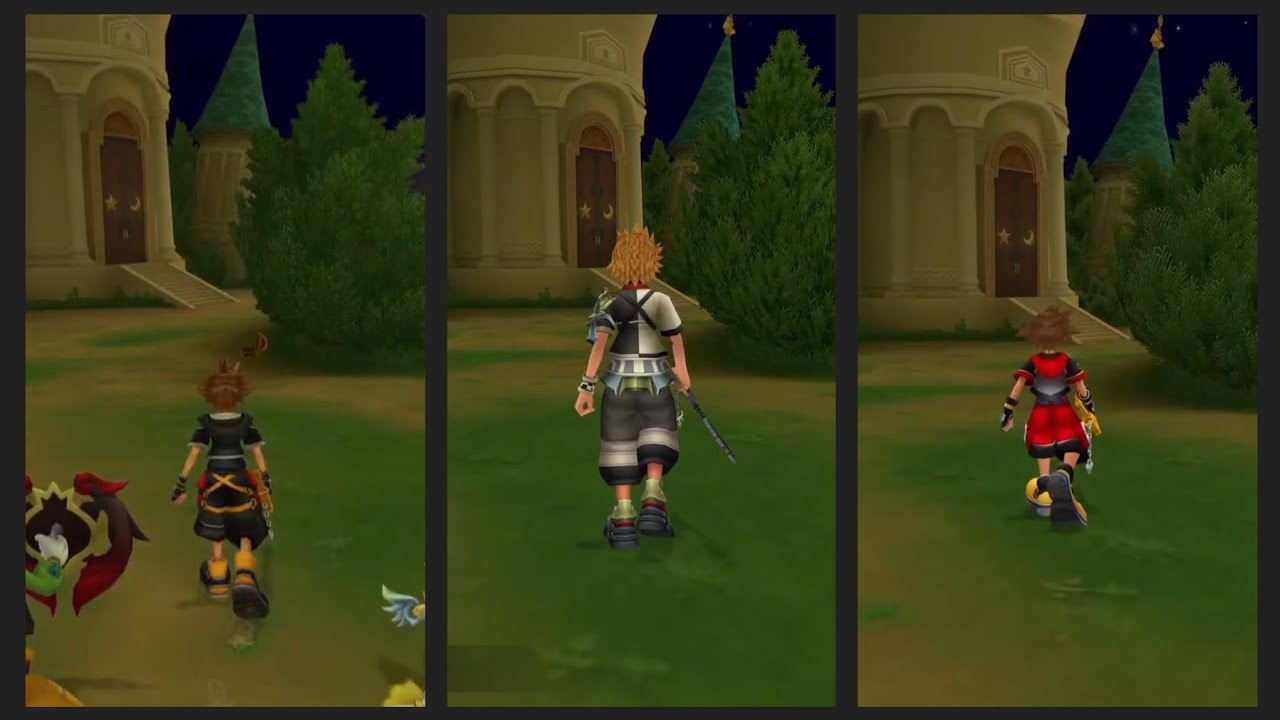 KH2 - BBS - DDD - Yen Sid's Tower map comparison - Kingdom Hearts