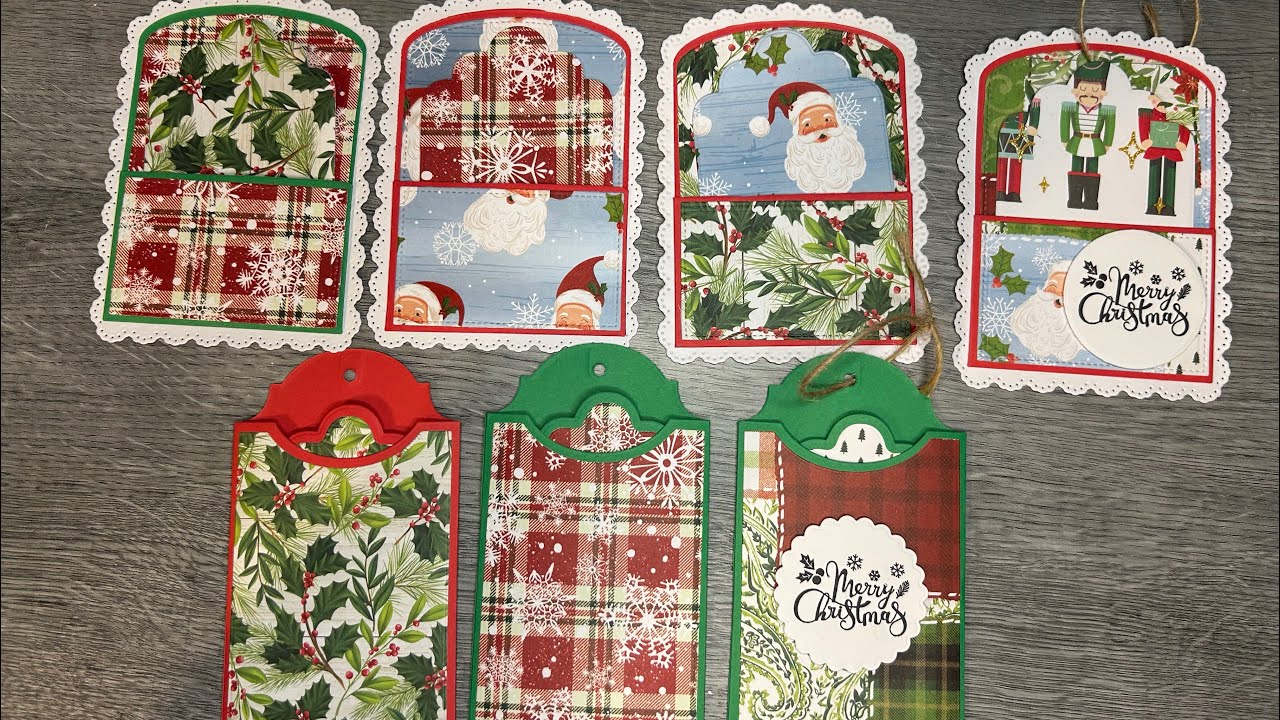 Let’s assemble some Christmas gift card holder tags!!