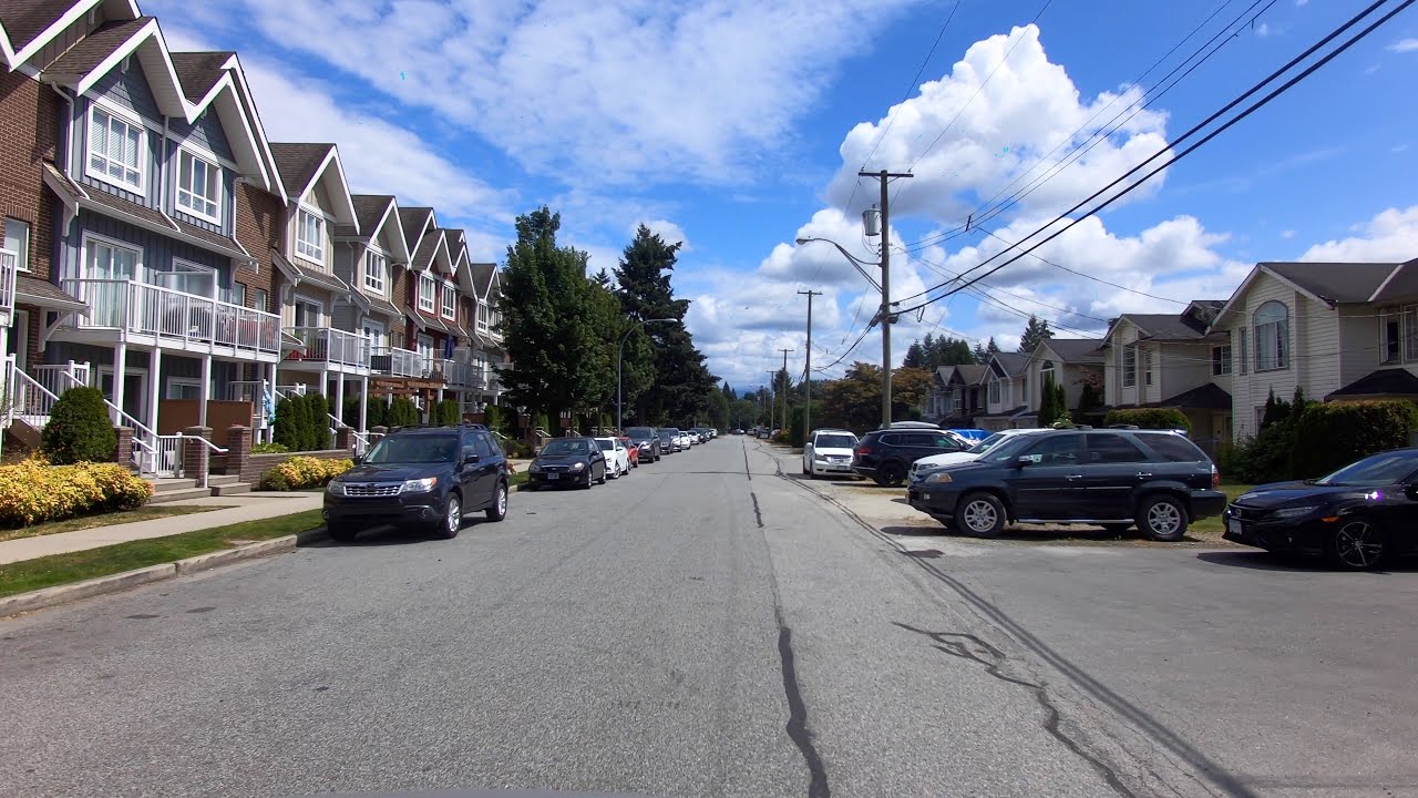 Port Coquitlam, British Columbia (BC), Canada. North Part of City. Driving Tour.