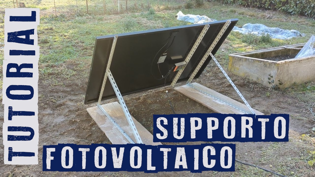 Tutorial struttura di sostegno pannelli fotovoltaici a terra fai da te con montanti degli scaffali