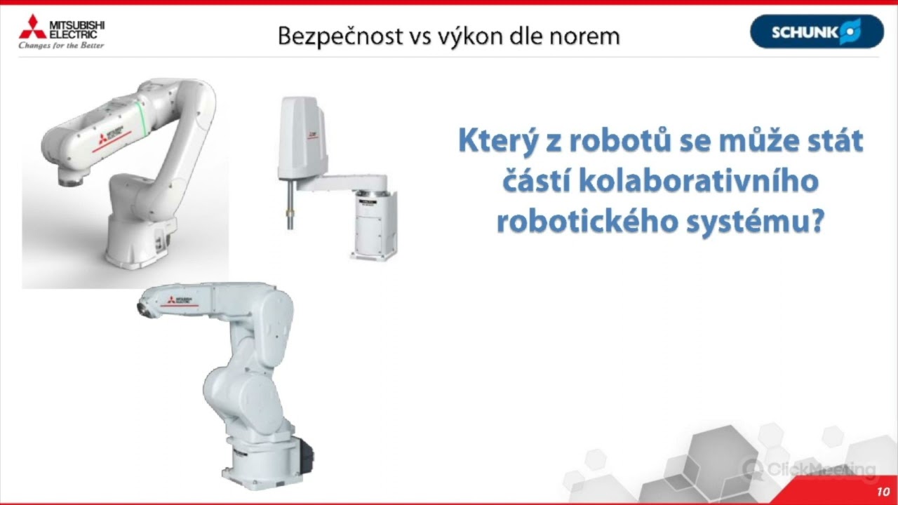 Kolaborativní robotické aplikace a typy uchopovacích systémů
