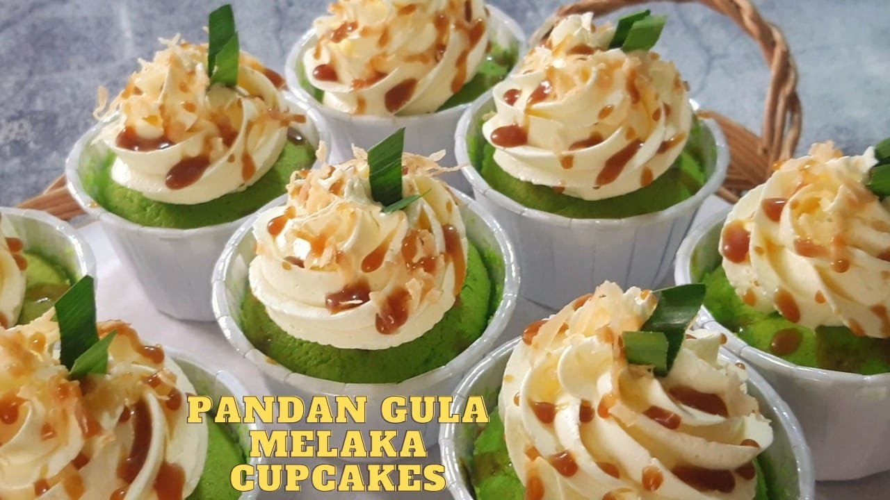 Pandan Gula Melaka Cupcakes | Ondeh-ondeh Cupcakes