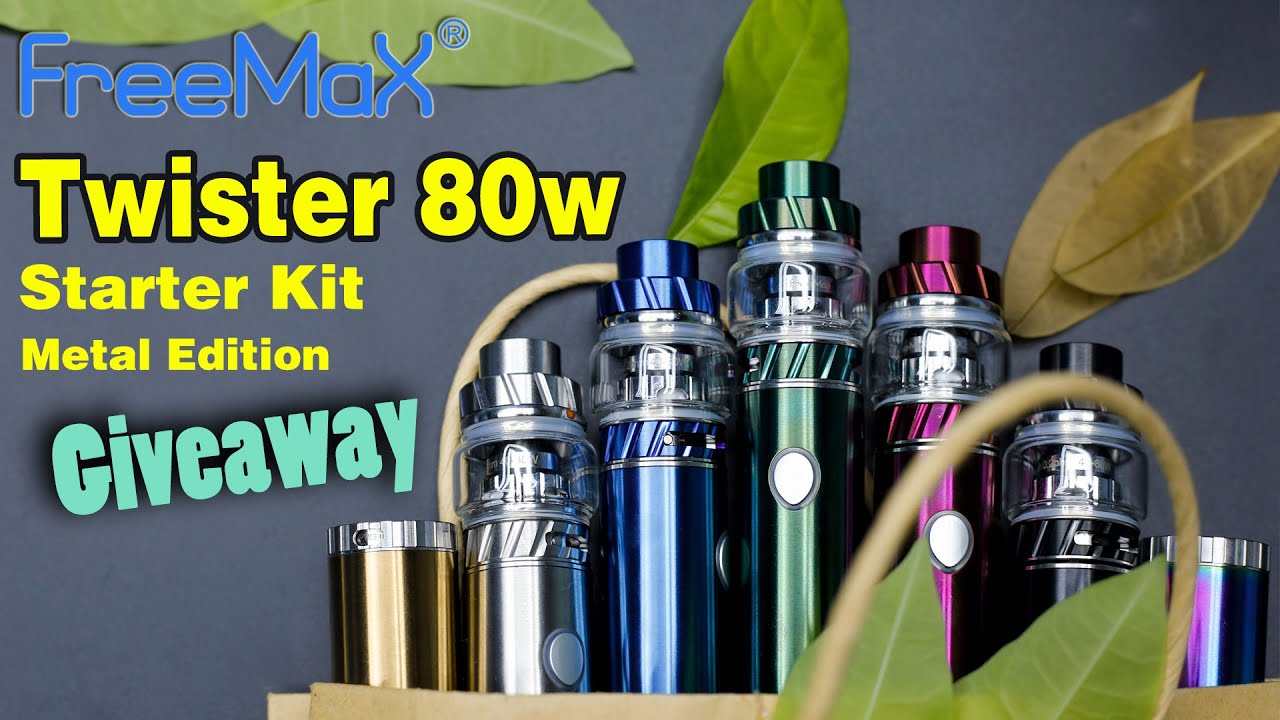 Freemax Twister 80w Starter Kit | Metal Edition | Tea Fiber Cotton | Lauching Giveaway