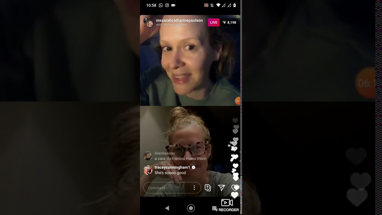 (check description) Sarah Paulson live Instagram