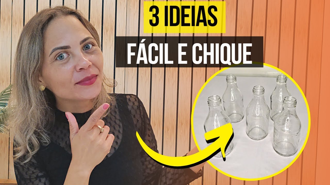 3 IDEIAS INCRÍVEIS COM VIDRO DE LEITE DE COCO ✨NUNCA MAIS JOGUE GARRAFINHAS PEQUENAS FORA!