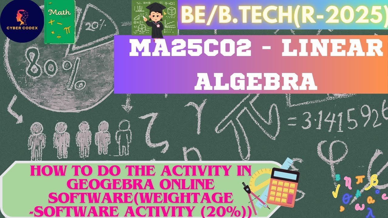 MA25C02 Linear Algebra | How to Do Activities in GeoGebra Online | Maths Staff & Students | R2025