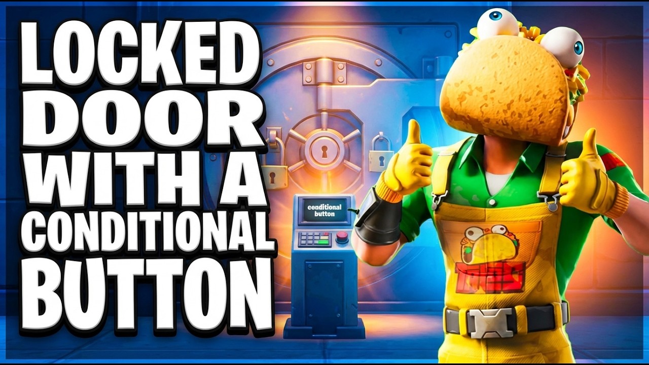 HOW TO CREATE A LOCKED DOOR WITH A CONDITIONAL BUTTON | Fortnite Creative Tutorial