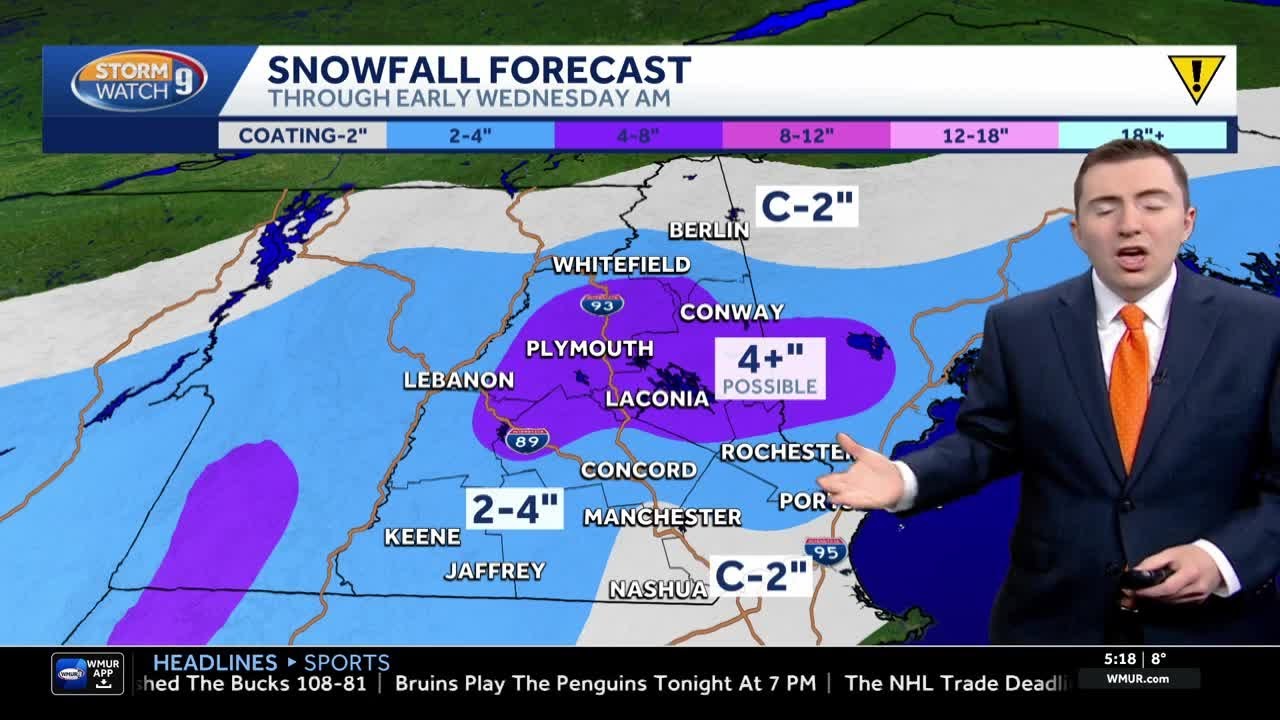 Video: Burst of afternoon snow expected today