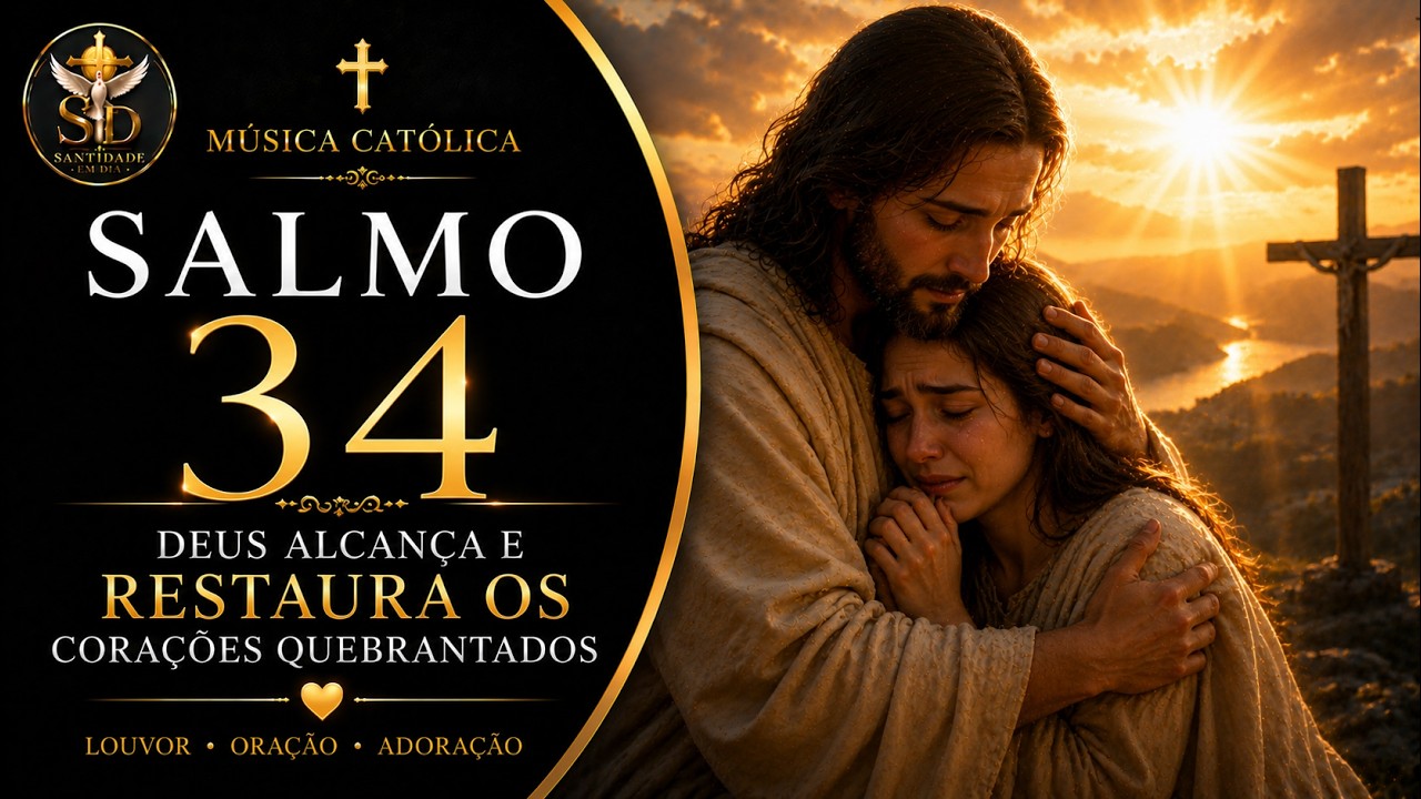 salmo 34: Deus alcança os corações quebrantados  Música #salmos #salmo #musica #louvor #gospelmusic