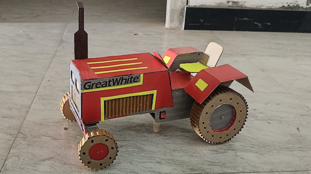 "How to Make a Cardboard Tractor – DIY Step-by-Step Tutorial"