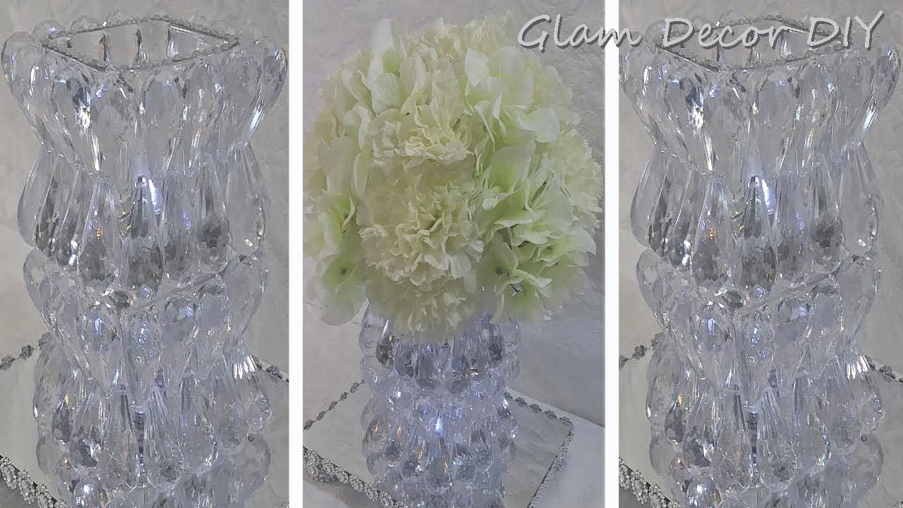 Dollar Tree DIY Elegant Glam Crystal Vase