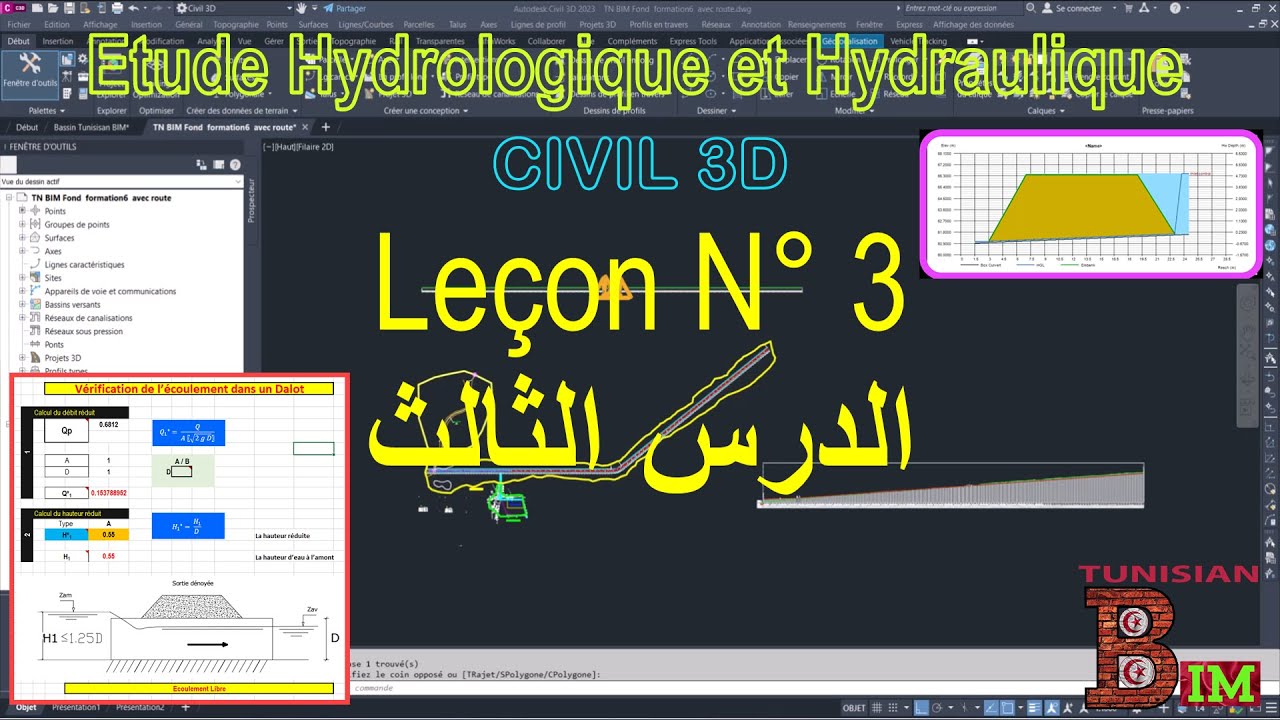 Leçon 3 Etude Hydrologique Et Hydraulique avec CIVIL 3D