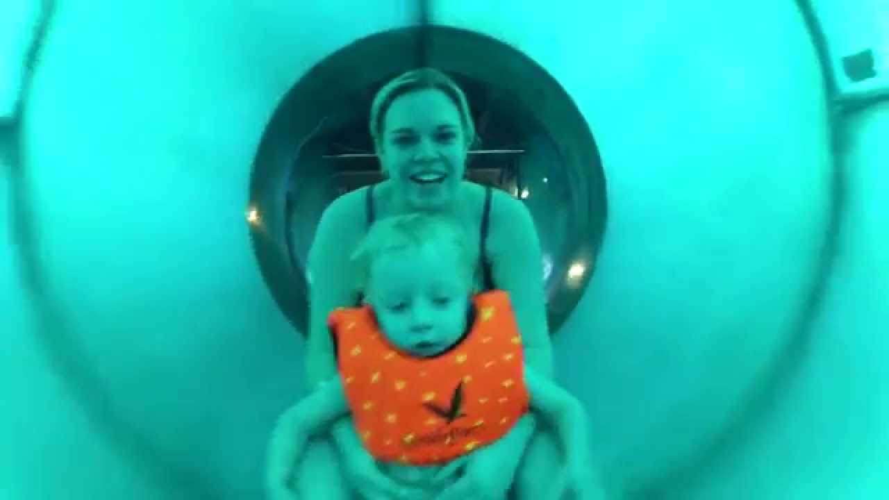 toboggan piscine center parc avec go pro