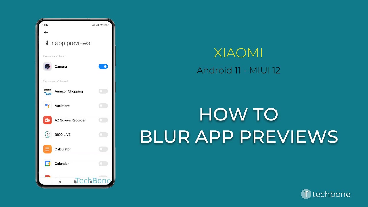 How to Blur App Previews - Xiaomi [Android 11 - MIUI 12]