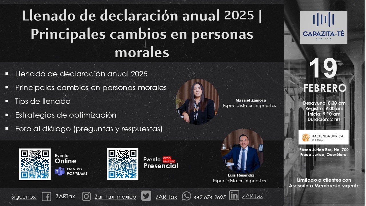 Llenado de declaración anual 2025 | Principales cambios en personas morales