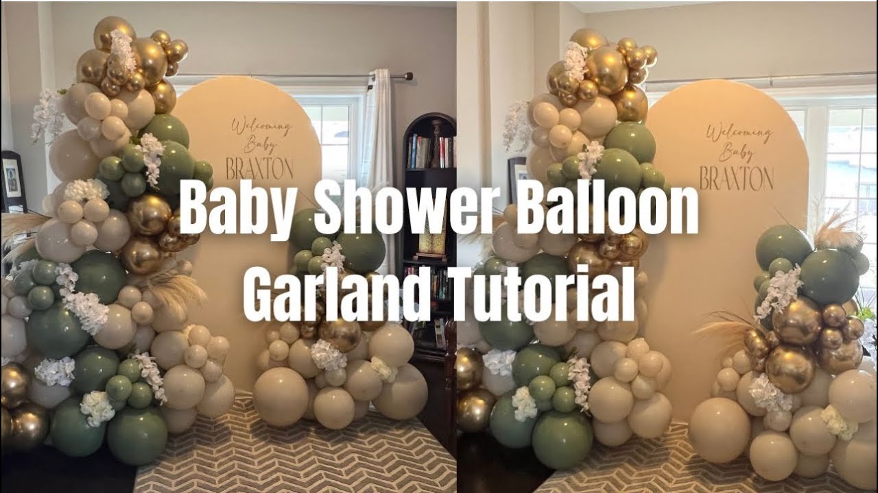 Baby Shower Balloon Arch Tutorial | DIY | How To | Set up with me