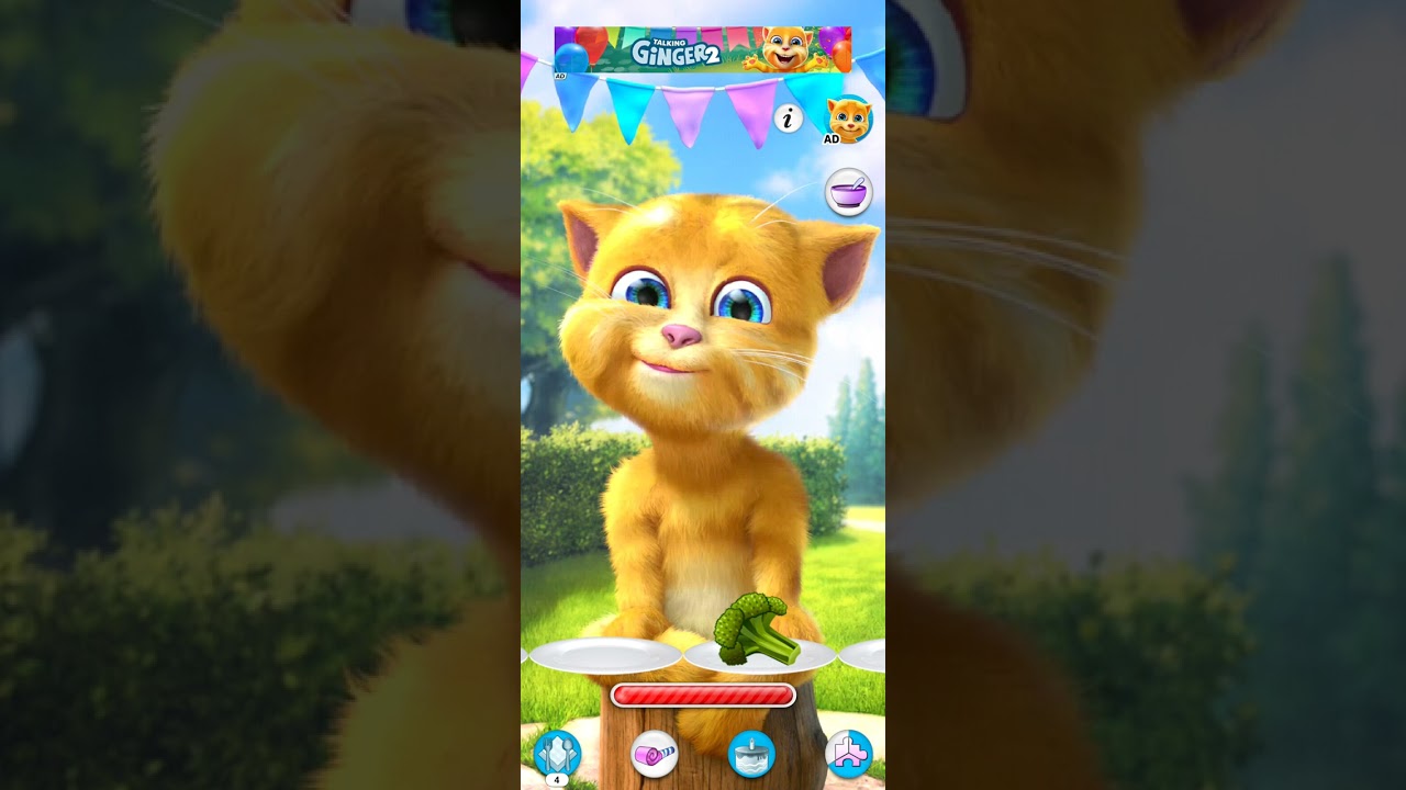 My Talking Ginger 2 eating foods games