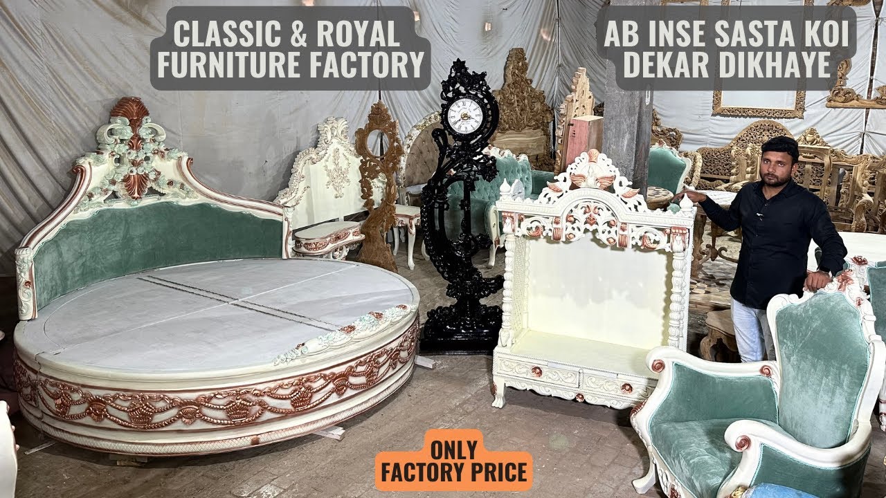 Teakwood and Sheesham Wood Carving Furniture From Factory at Very Cheap Price in Furniture Market