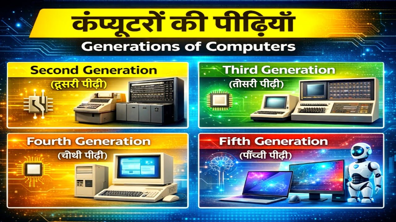 Generations of Computers | कंप्यूटर की सभी पीढ़ियां आसान भाषा में | 2nd to 5th Generation Explained