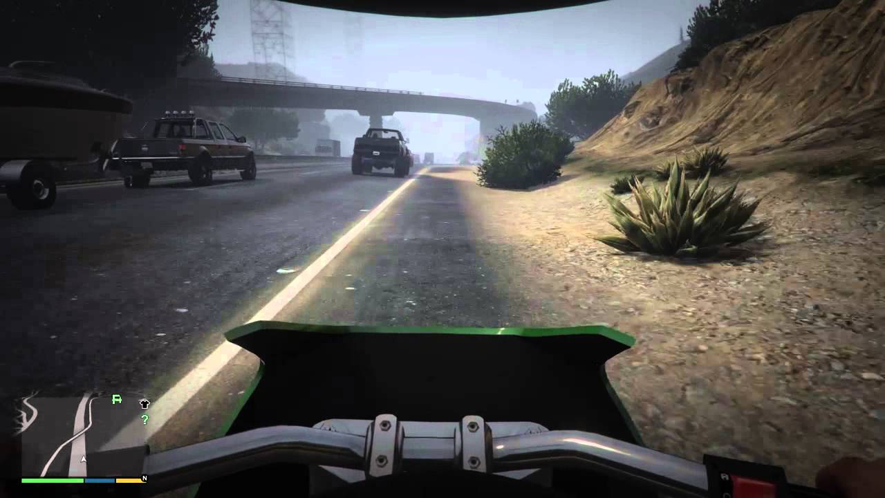 Grand Theft Auto V Franklin rides his Western Bagger motorcycle Walkthrough Gameplay Mission