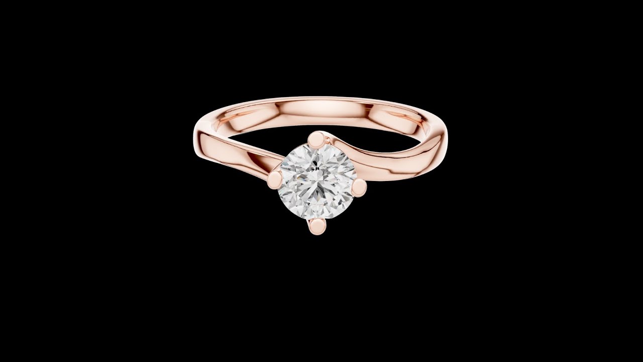 Classic Round Lab Grown Diamond Ring 💎 Rose Gold Solitaire