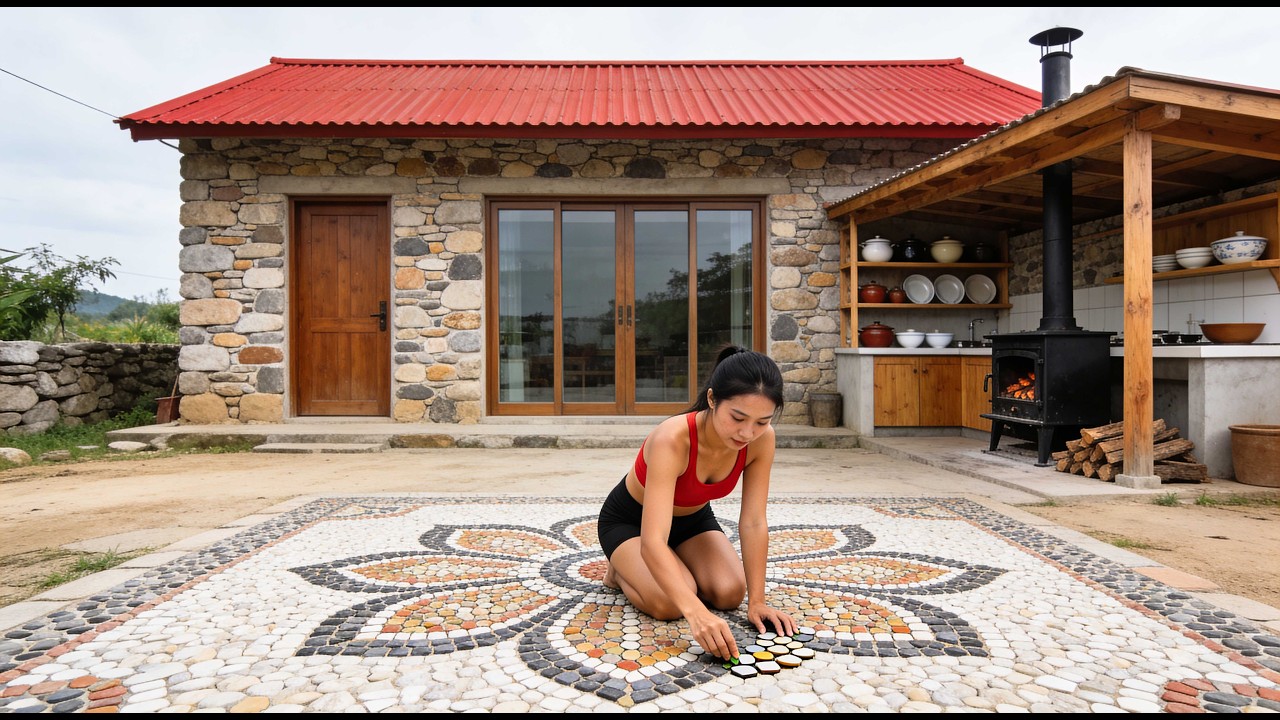 100時間で石とレンガの庭づくり大変身 | 100 Hours Transforming My Front Yard with Stone and Brick | Dream Stone House