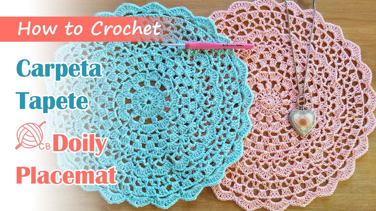[Eng Sub] Easy Lace Doily - Carpeta Tapete Mandala a Crochet - Placemat Free Pattern - Homedecor