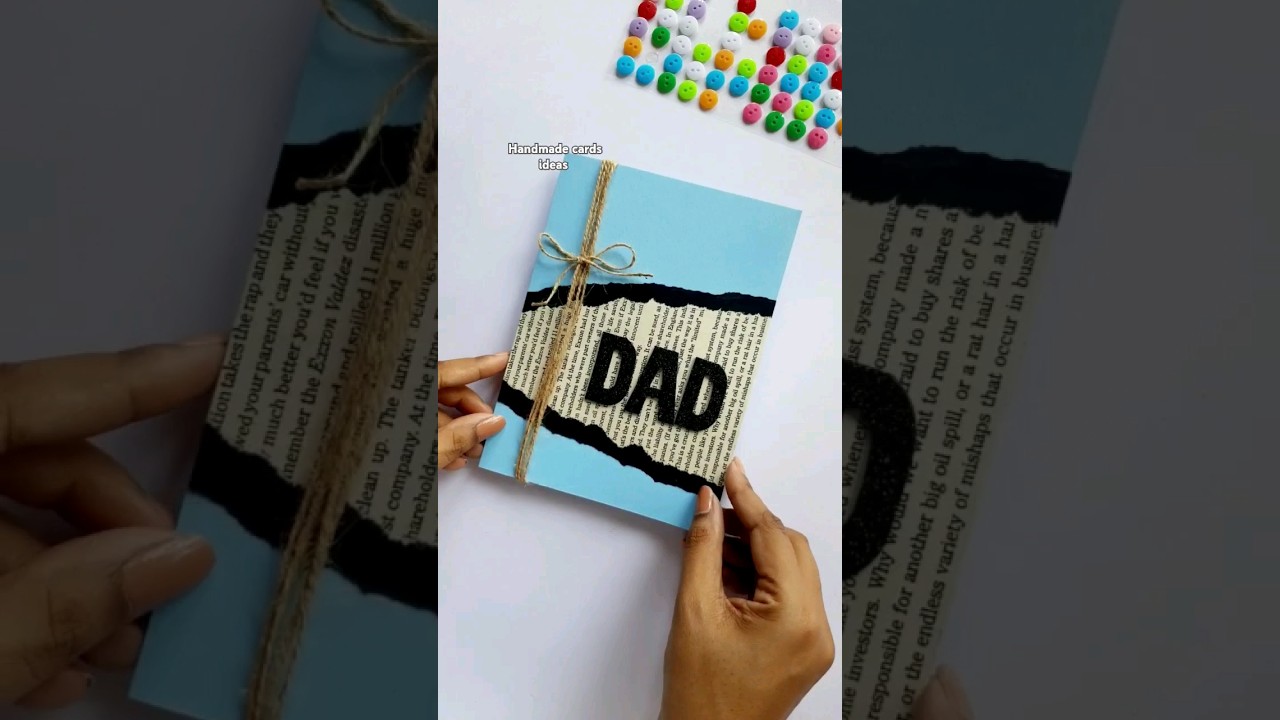DIY FATHER'S DAY CARD IDEA 💙 #fathersday #handmadecards #diy #cardmaking #craft