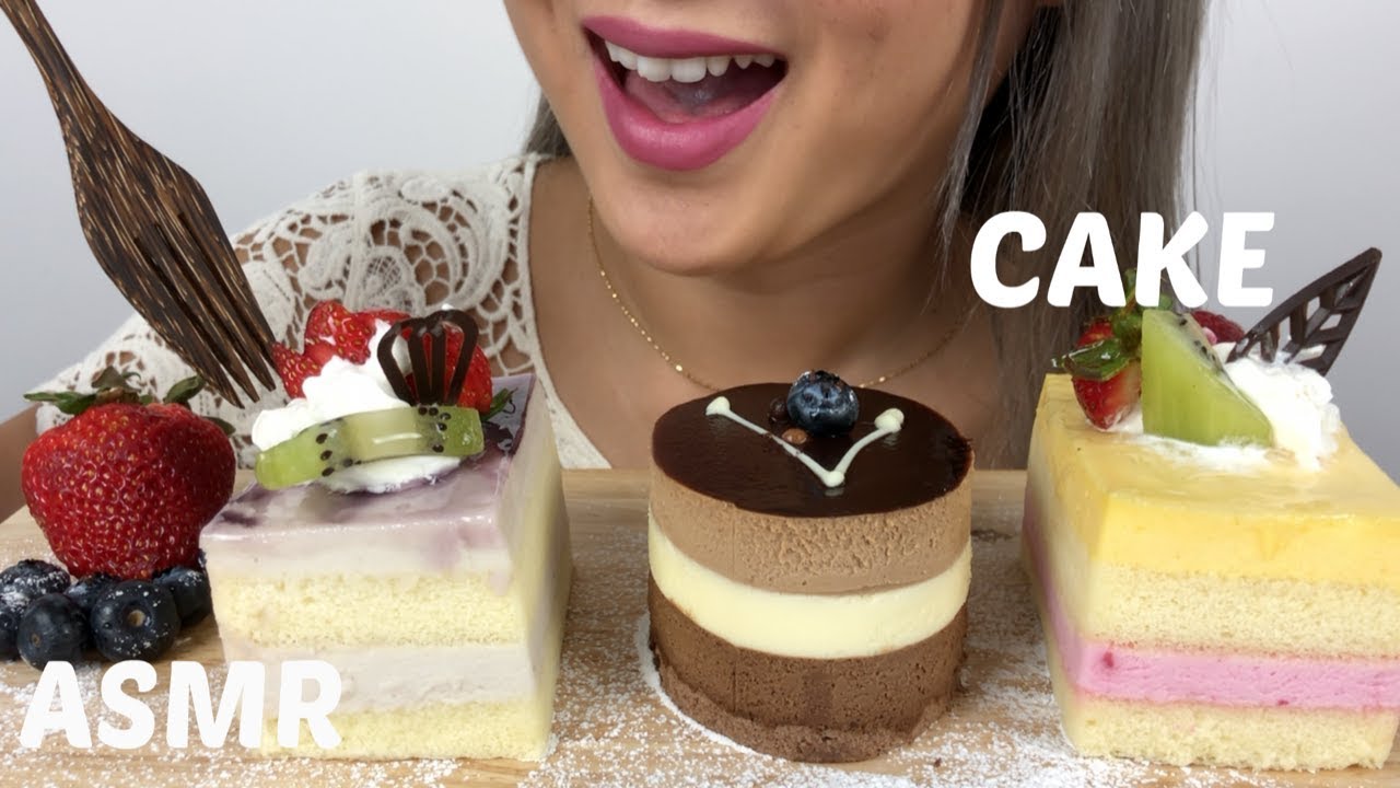 ASMR CAKE *NO TALKING | Relaxing Eating Sounds | N.E Let's Eat