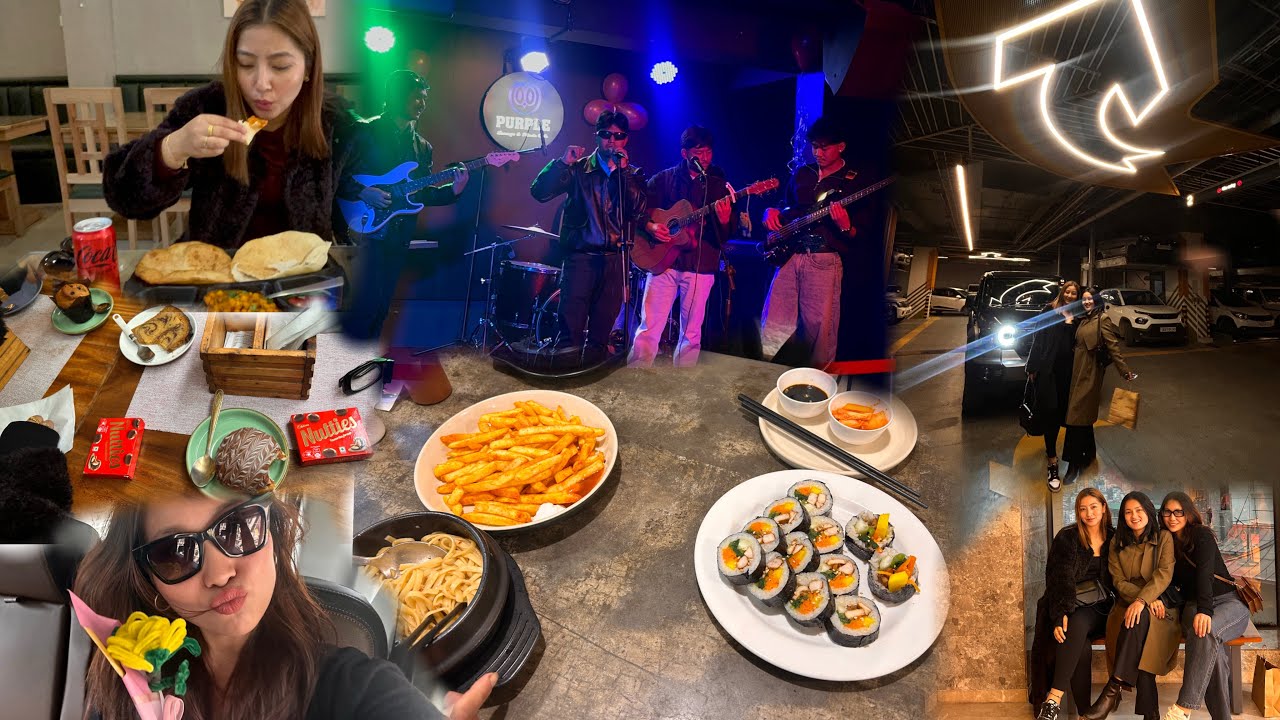 Valentine’s Day Surprise 💛 Friends, Yellow Roses, Cafe Hopping & Live Band Night