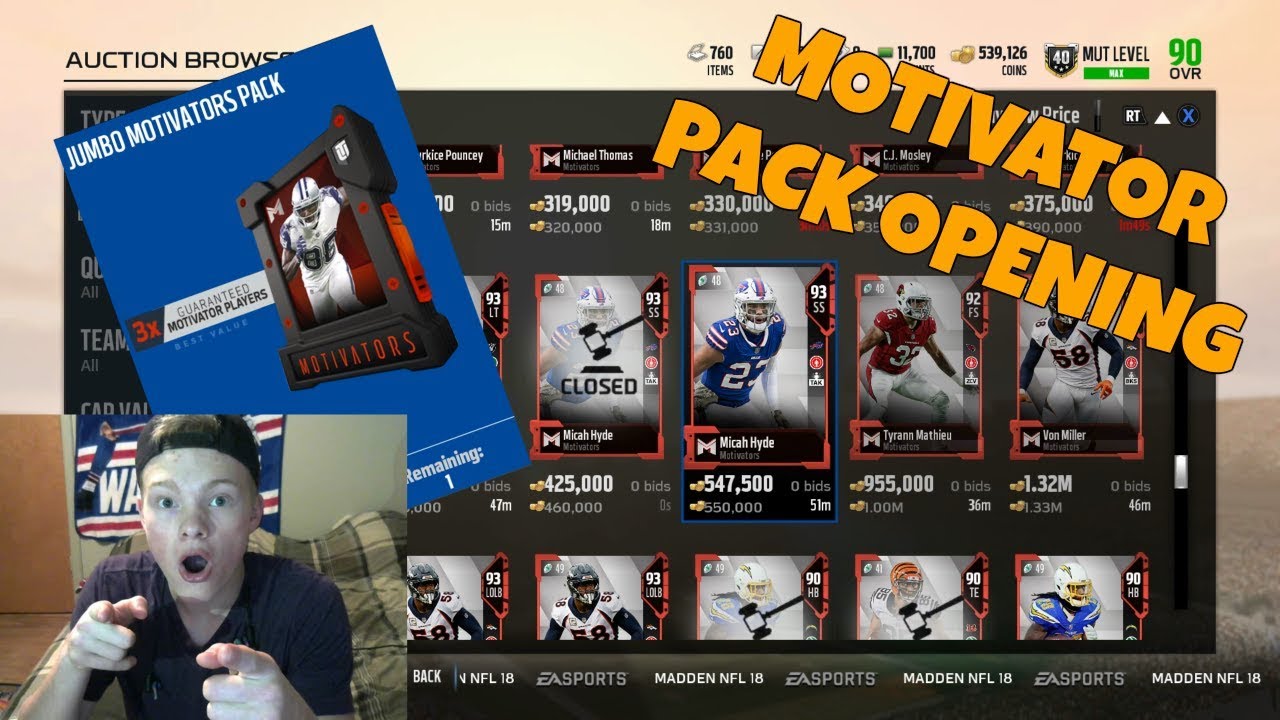 JUMBO MOTIVATOR PACK OPENING! IS IT WORTH IT? THE BEST CARDS IN THE GAME! - MADDEN 18 ULTIMATE TEAM