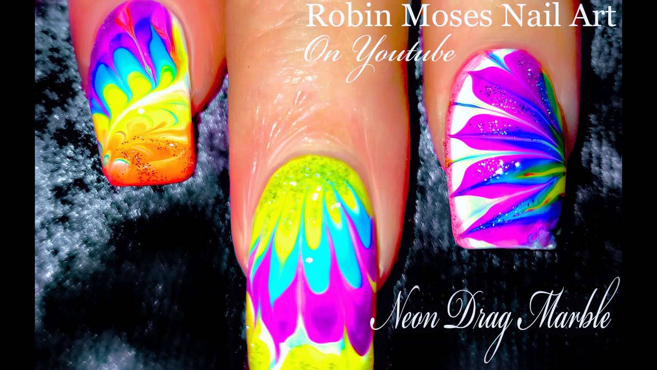 No Water Needed - Rainbow Diva DIY Drag Marble nail art Tutorial