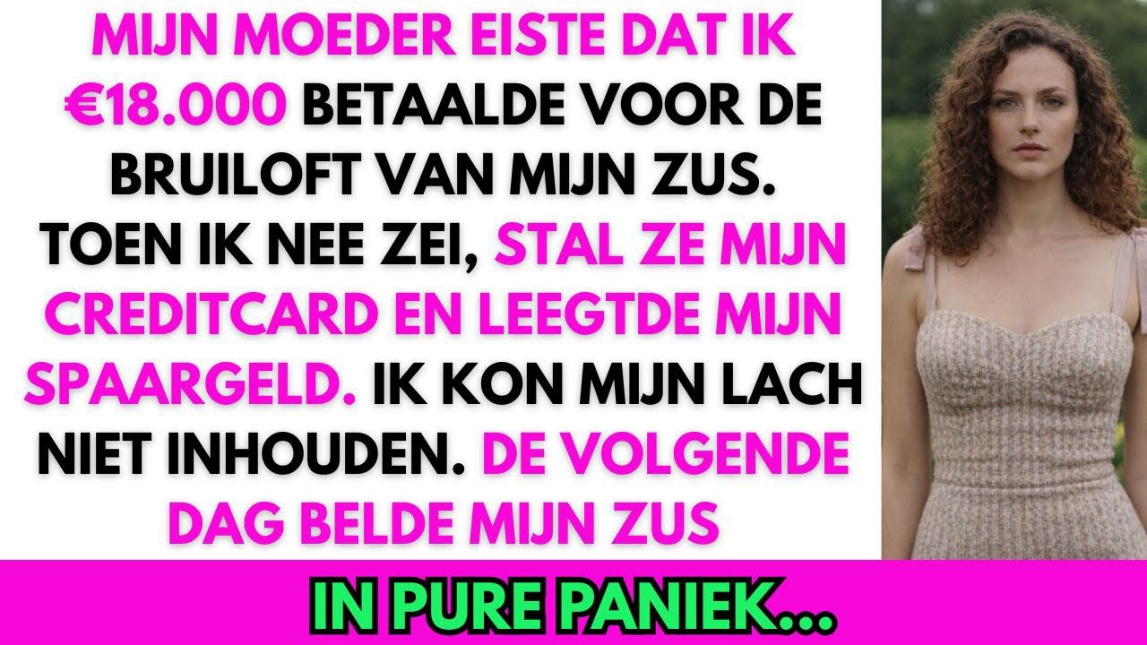 Mijn moeder eiste €18.000 voor de bruiloft van mijn zus — toen ik nee zei, stal ze mijn creditcard