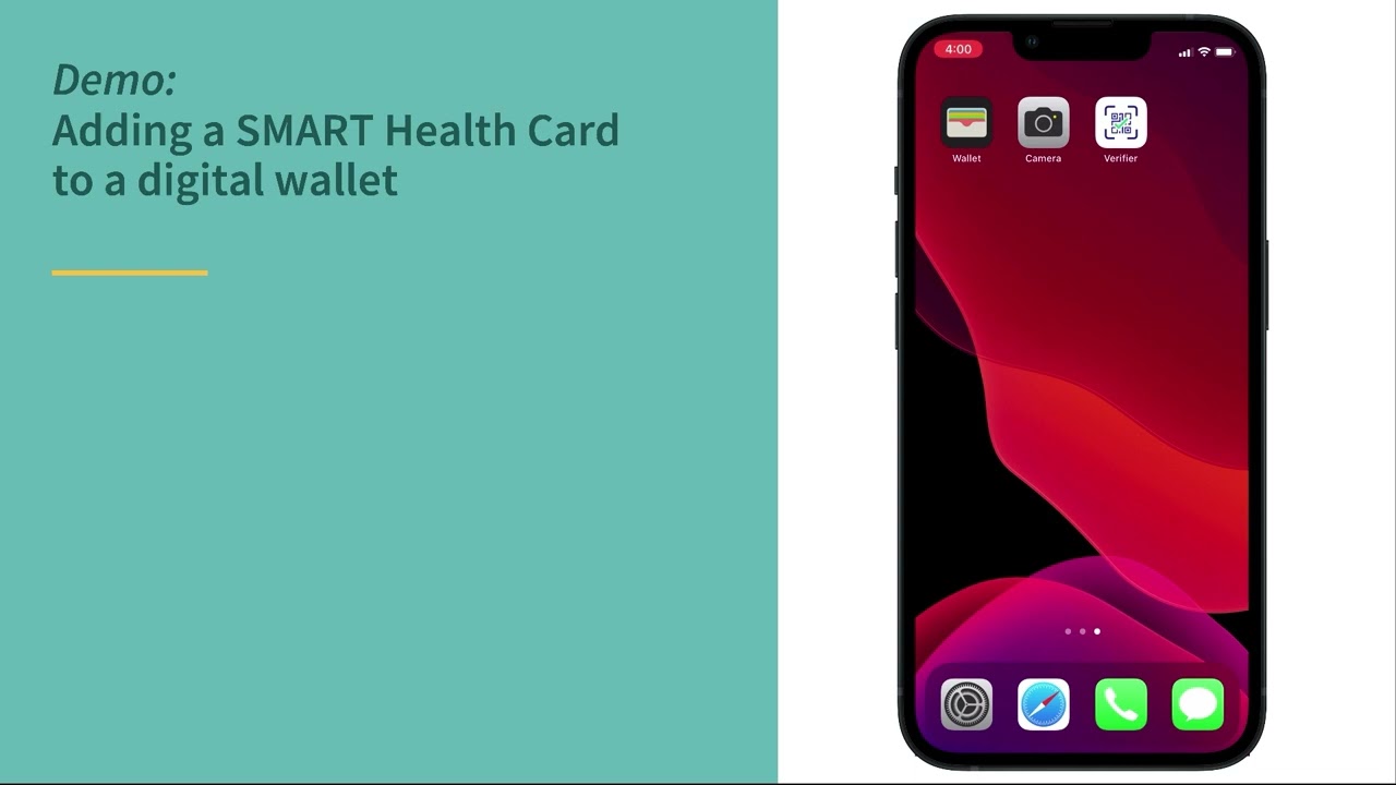 Adding a SMART Health Card to a Digital Wallet (Demo)