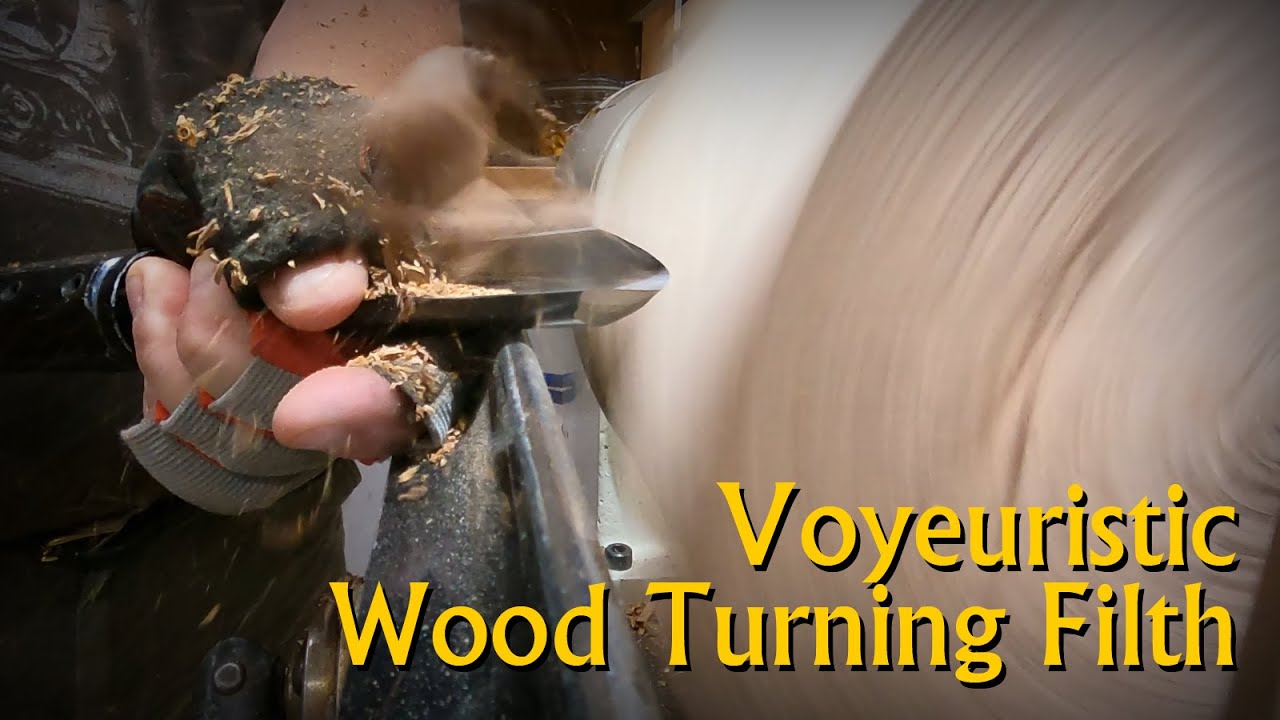 Voyeuristic Wood Turning Video making a Pecan Bowl from the 