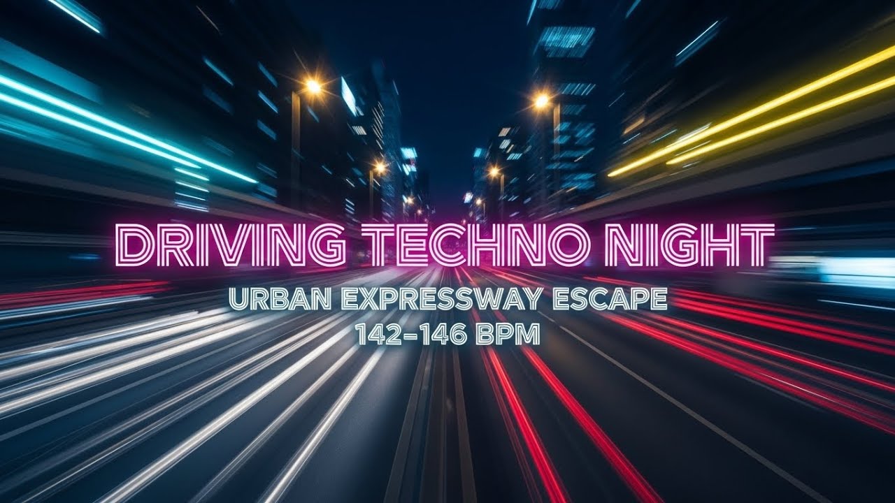 Driving Techno Workout Mix  Urban Expressway Urban night expressway push at steady speed